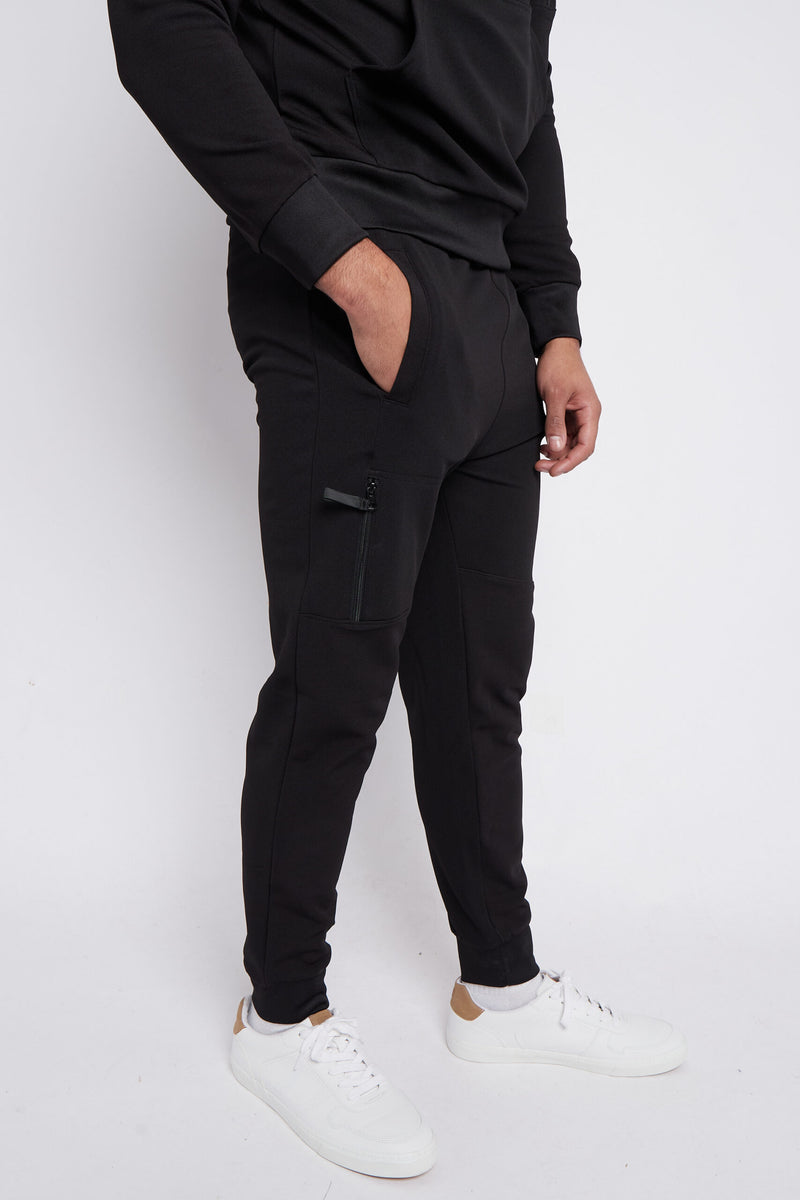 Black Half Zip Tracksuit - Ceisz